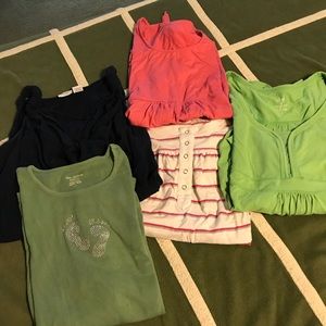 Lot of 5 short sleeve maternity tops